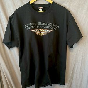 Harley Davidson 'Life begins when you get one' T-shirt - XL Black